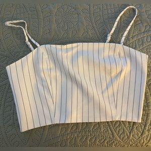 White and black crop from Forever 21; Small; worn once